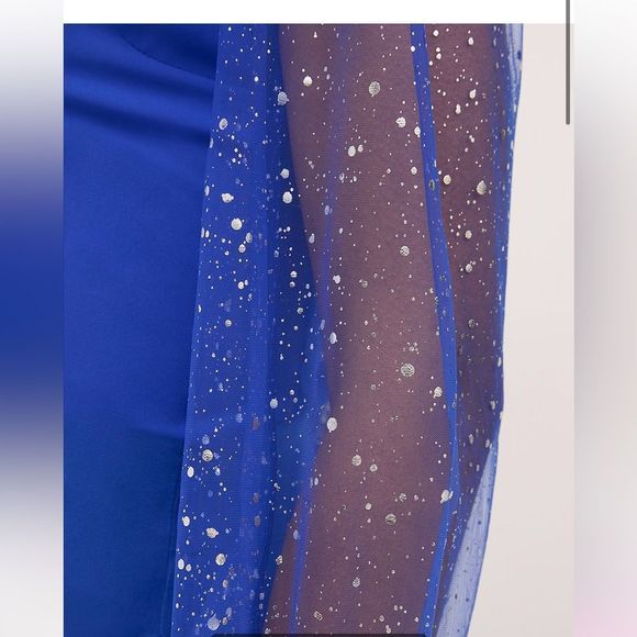 NWT LS Glitter Slv Blouse Sullivan Blue Plus XXL. Bundle item only - Picture 2 of 3